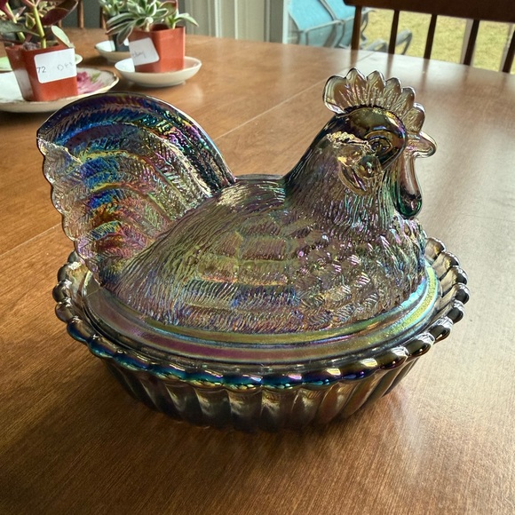 Other - 5 inch Rosso rooster on nest. Titanium carnival